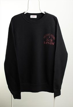 Vintage Levi's Crewneck Logo Sweatshirt Black