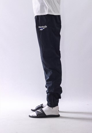 VINTAGE MENS REEBOK LOGO SUIT JOGGER TROUSERS PANTS