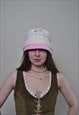 BARBIE CUTE FLEECE BUCKET HAT, 90S ADORABLE WINTER HAT