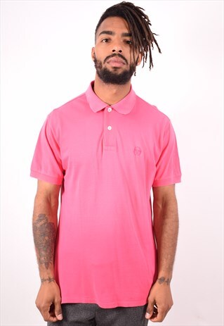 SERGIO TACCHINI MENS VINTAGE POLO SHIRT MEDIUM PINK 90S