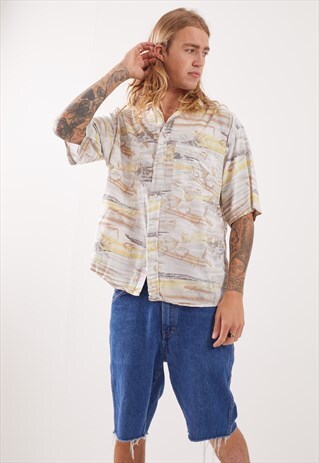 VINTAGE PATTERNED FESTIVAL SHORT SLEEVE SHIRT