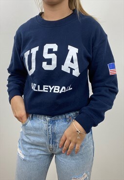Vintage USA Volleyball navy university sweatshirt