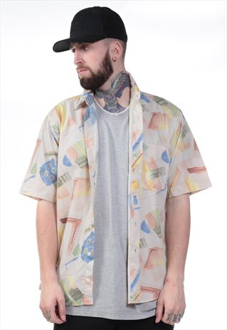 VINTAGE ABSTRACT PRINT 90S SHIRT