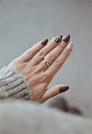 STACKING RING GOLD PLATED MINIMALIST WATERPROOF JEWELLERY