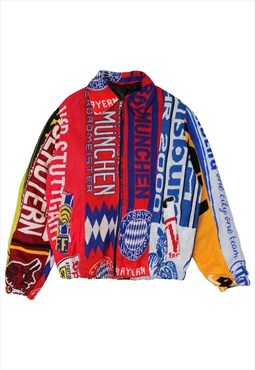 Custom reworked football scarf jacket