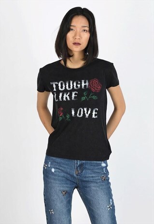 BLACK T-SHIRT GLAMROCK