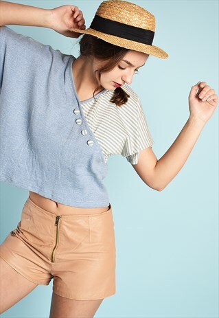 80'S RETRO OVERSIZED PARIS CHIC TOP BLOUSE
