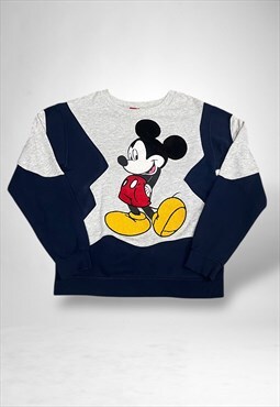 Reworked Micky Mouse Embroidered Sweatshirt