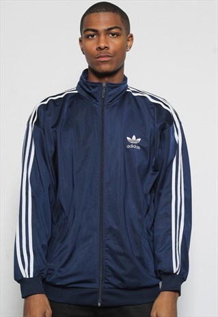 VINTAGE ADIDAS TRACK TOP JACKET BLUE