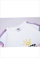 GRAFFITI T-SHIRT GRUNGE PRINT TEE SKATER TOP IN WHITE