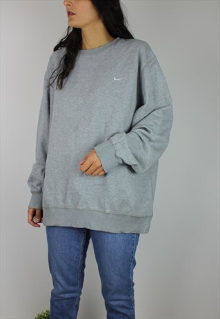 VINTAGE NIKE SWEATSHIRT JUMPER WITH TICK LOGO FRONT