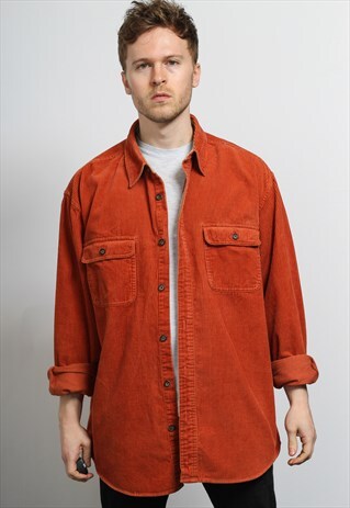 VINTAGE CORDUROY SHIRT ORANGE