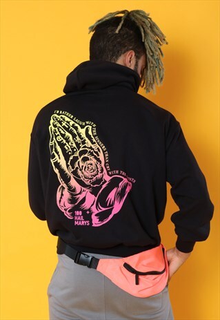 LAUGH WITH THE SINNERS BLACK HOODIE