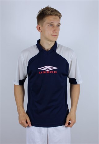 VINTAGE UMBRO BIG LOGO MENS T-SHIRT TOP JERSEY SHIRT