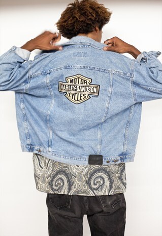 90S OVERSIZE GRUNGE WELL WORN STONEWASH DENIM JEAN JACKET