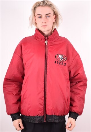 MENS VINTAGE 49 ERS REVERSIBLE PADDED JACKET LARGE 90S