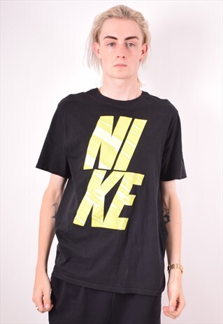 NIKE MENS VINTAGE T-SHIRT TOP LARGE BLACK 90S