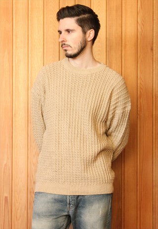 VINTAGE 1980S BEIGE JUMPER