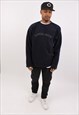 VINTAGE NAUTICA JEANS NAVY FLEECE SPELL OUT SWEATSHIRT