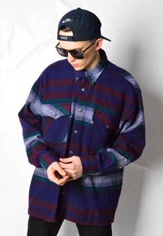 VINTAGE 90S STRIPED GRUNGE LONG SLEEVE SHIRT