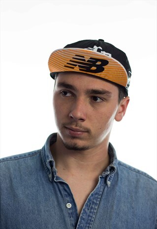 VINTAGE NEW BALANCE LOGO BASEBALL CAP HAT 90S X 1.3