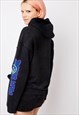 SKINNYDIP LONDON GAME OVER GRAPHIC OVERSIZED HOODIE IN BLACK