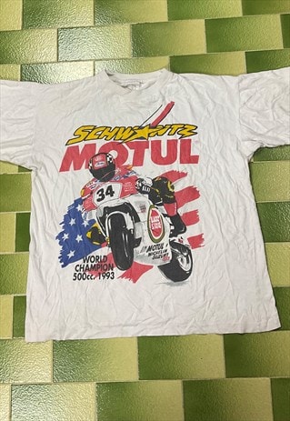 VINTAGE 90S KEVIN SCHWANTZ 1993 WORLD CHAMPION 500CC T-SHIRT