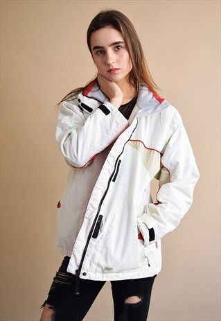 90'S RETRO OVERSIZED SPORTS PUFFY THIN JACKET