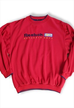 Vintage Reebok sweatshirt sellout 90s red blue