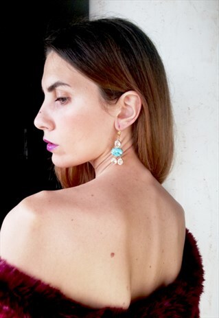 VINTAGE 80S SPARKLING EARRINGS
