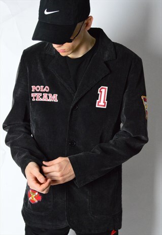 DARK BROWN CORDUROY POLO BLAZER