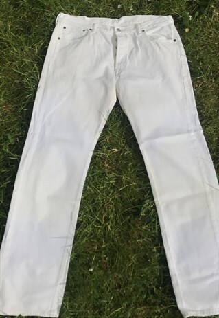 VINTAGE 90'S WHITE 501 STRAIGHT LEG LEVI JEANS