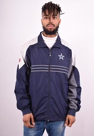 TEAM APPAREL MENS VINTAGE JACKET XL NAVY BLUE 90'S