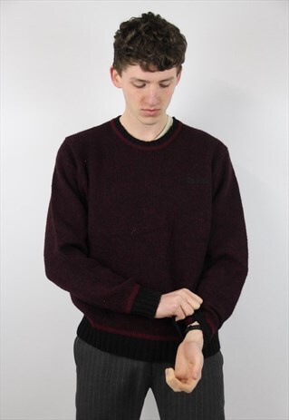VINTAGE DIESEL MAROON KNIT JUMPER