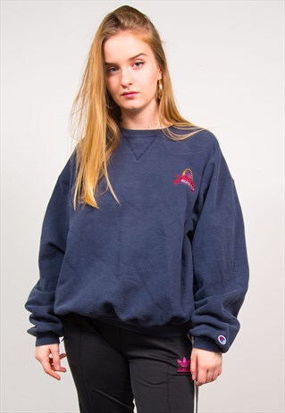 CHAMPION VINTAGE 90'S NAVY BLUE STATE FAIR SWEATSHIRT