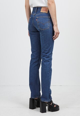 VINTAGE BLUE LEVI'S 595 04 FIT DENIM JEANS