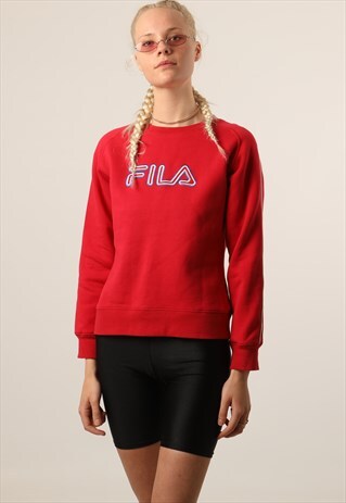 VINTAGE FILA EMBROIDERED SPELLOUT SWEATSHIRT