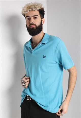 VINTAGE CHAPS RALPH LAUREN POLO SHIRT BLUE