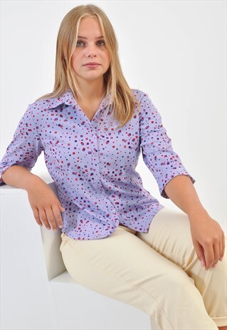 VINTAGE BLOUSE IN ABSTRACT PRINT