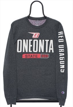 Vintage Champion Oneonta Grey Long Sleeved TShirt Womens