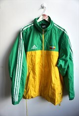 Vintage Adidas Windbreaker Raincoat Sports Jacket Hood Parka