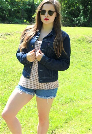 VINTAGE 90S LEVI'S USA DENIM JACKET SMALL - LEVIS FESTIVAL