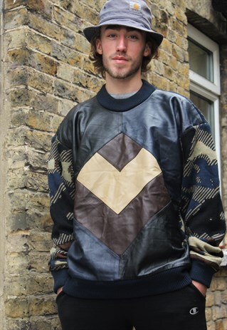 VINTAGE / 80'S / BROWN PATTERNED JUMPER