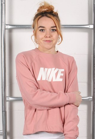 Vintage Nike Sweatshirt in Pink Crewneck Jumper Medium