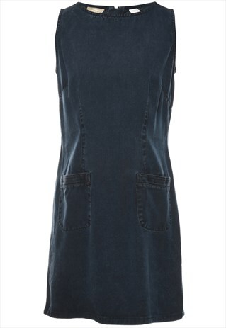 Vintage Dark Wash Denim Dress - M