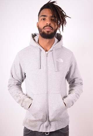 THE NORTH FACE MENS VINTAGE HOODIE JACKET SMALL GREY 90S