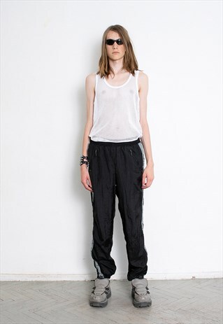 Vintage Y2K Track Pants Black