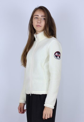 NAPAPIJRI JACKET FLEECE ZIPPED WHITE