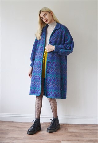 VINTAGE CARDIGAN COAT LONG OVERSIZE
