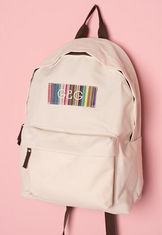 G&G UNISEX SAND VINTAGE PATCH BACKPACK